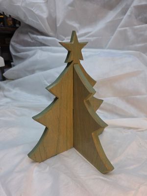 Christmas Tree w/Star - OAK - 12.5&quot;