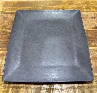 Square Ceramic Dinner Plate - Graphite