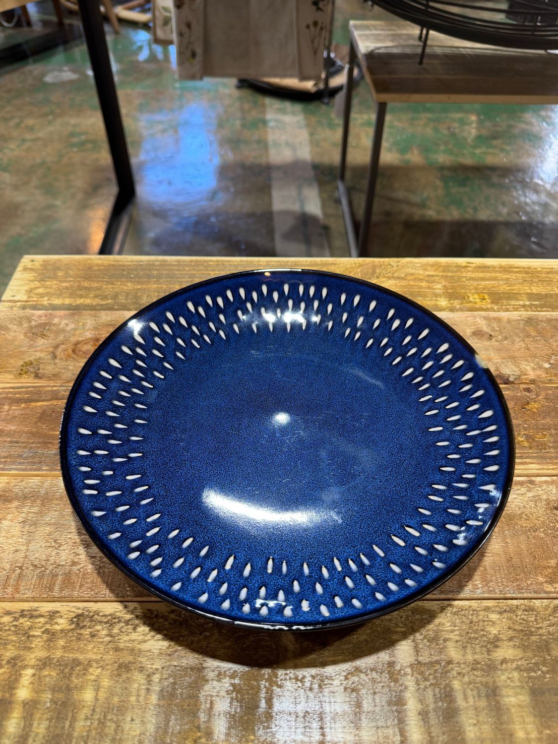 Ceramic Salad Plate - Indigo Ceramic Salad Plate - Indigo