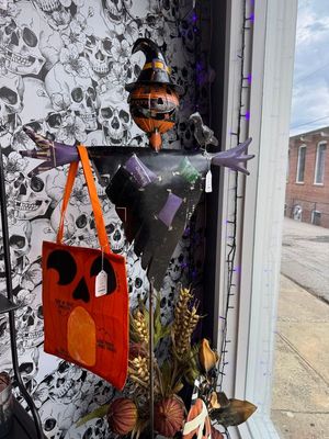 Recycled Metal Scarecrow on a Stand