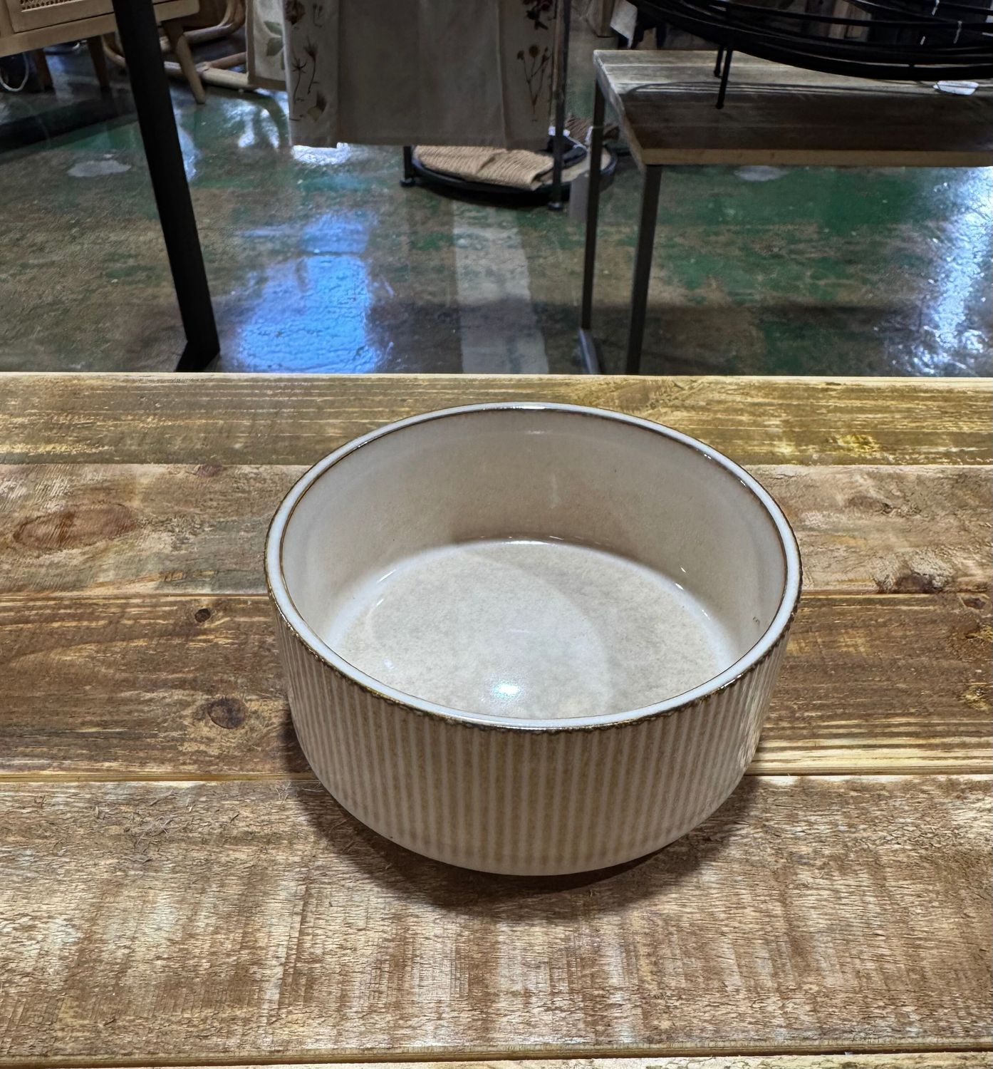 Ceramic Salad Bowl - Ridges Ceramic Salad Bowl - Ridges