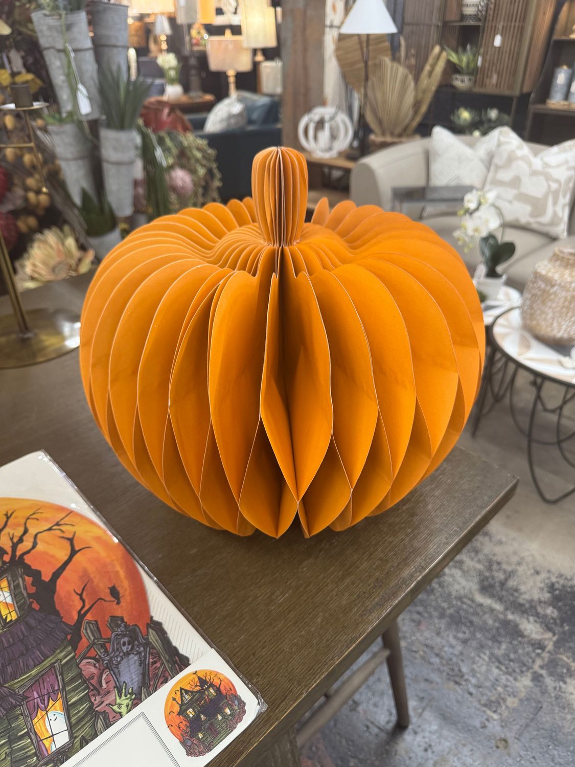 Paper Accordion Pumpkin Lg