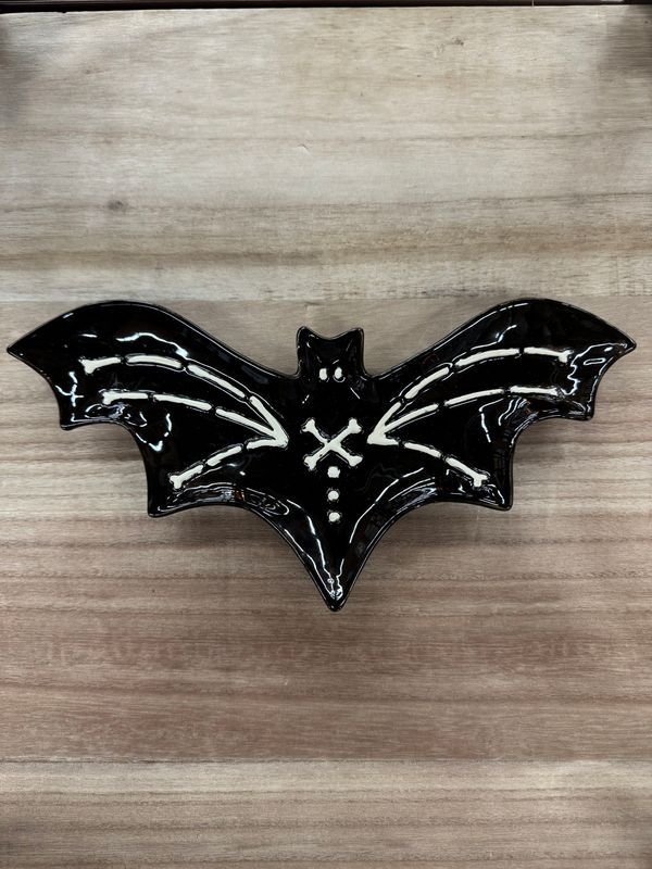 Nesting Ceramic Bat Serving Platter Sm