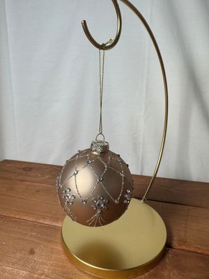 Champagne &amp; Rhinestone Ball Ornament I