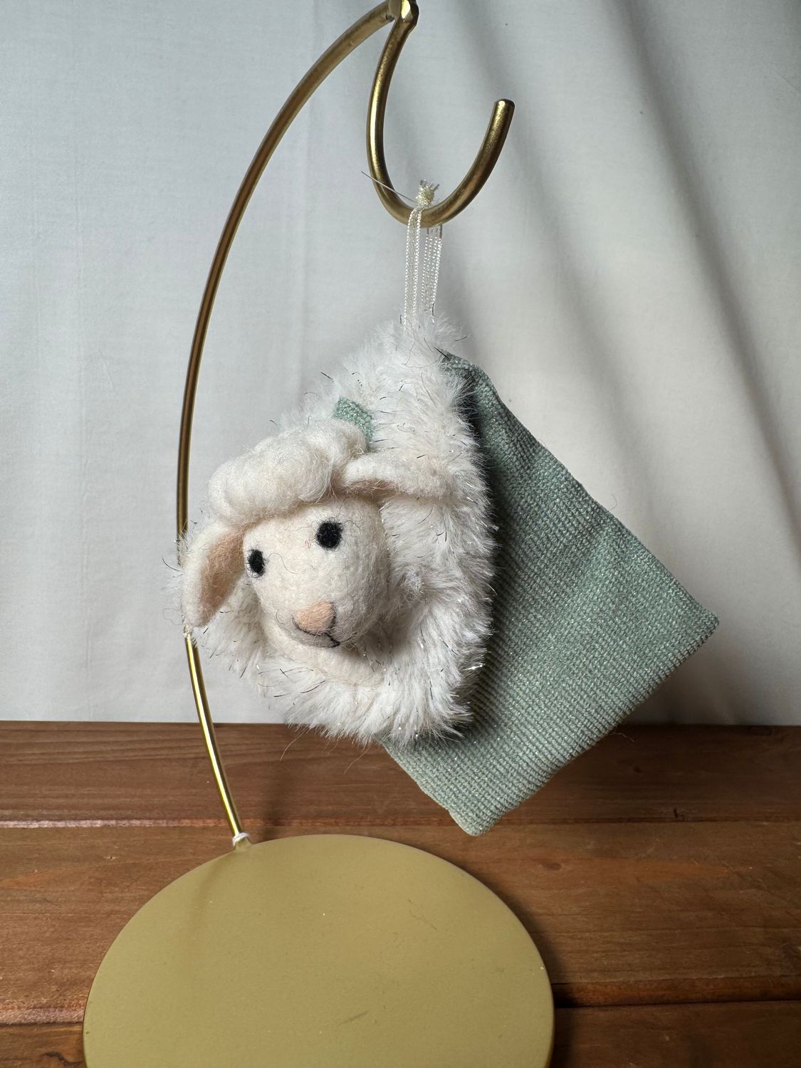 Felt Sheep Sleeping Ornament