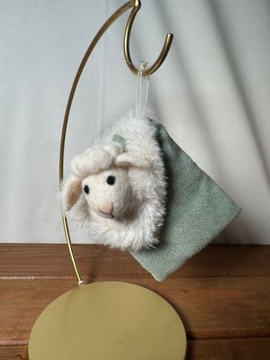Felt Sheep Sleeping Ornament
