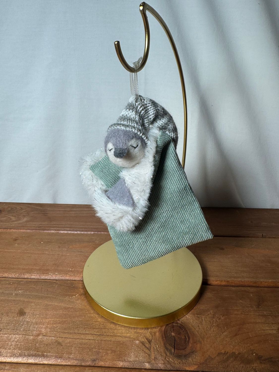 Felt Penguin Sleeping Ornament