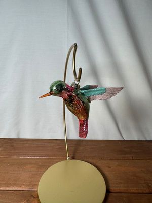Colorful Glass Hummingbird Ornament