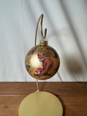 Gold Fox Ball Ornament