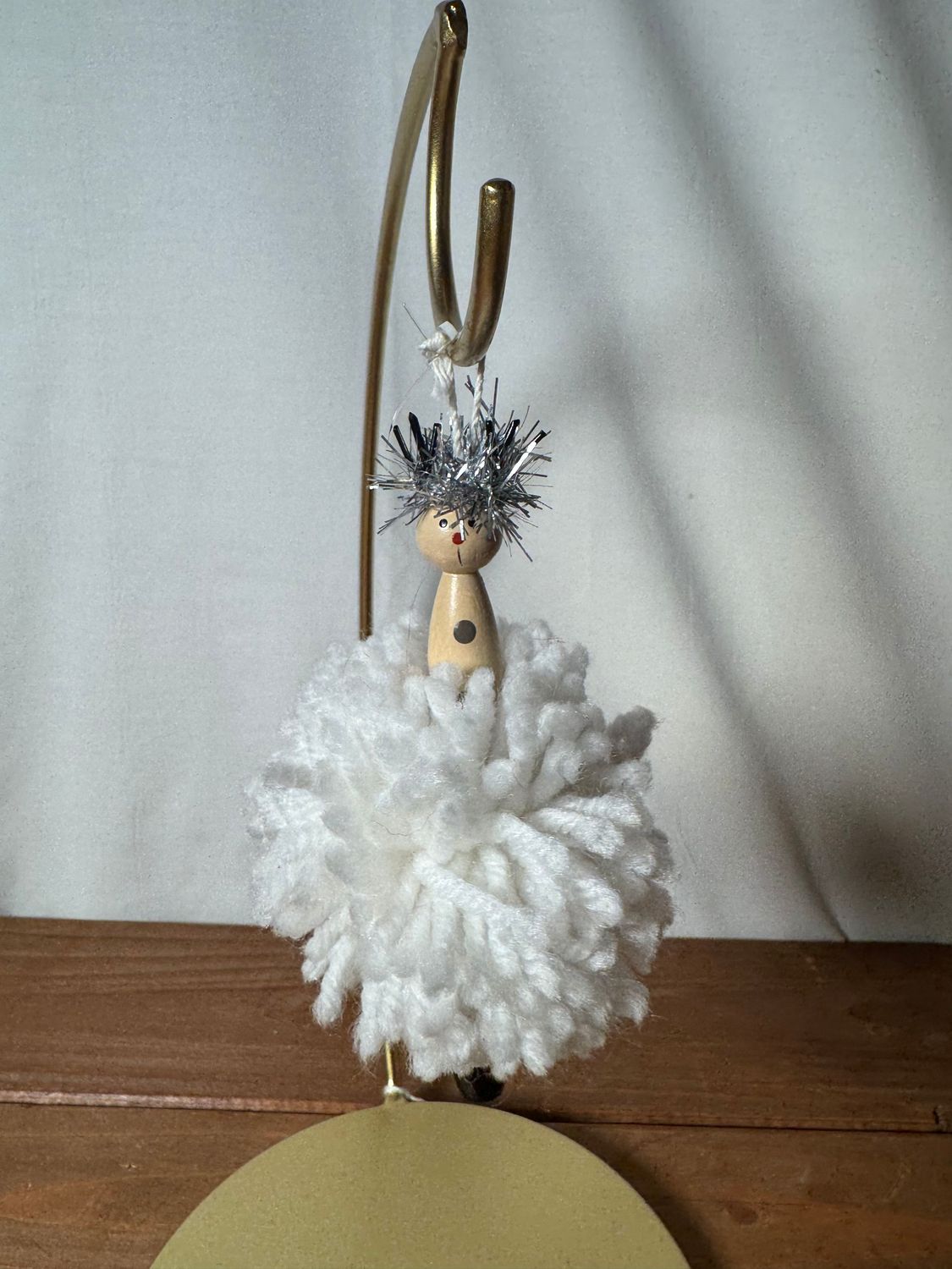 Painted Wood Reindeer Ornament