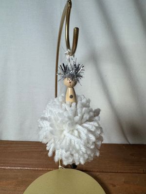 Painted Wood Reindeer Ornament