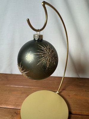 Antique Green Gold Starburst Ornament