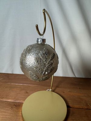 Antique Silver Beaded Glass Ornament