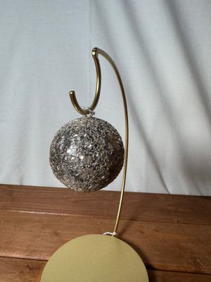 Light Gold Glitter Ball Ornament Sm