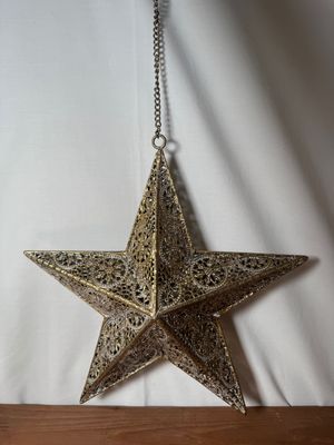 Filigree Metal Antique Gold Star