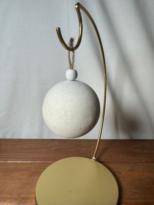 White Plastic Ball Ornament