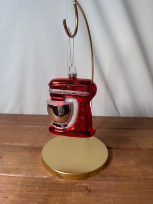 Blown Glass Countertop Mixer Red