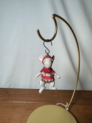 Mouse Ornament - Red Sweater
