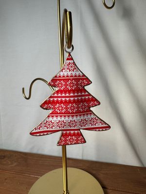 Scandi Red &amp; White Tree Ornament