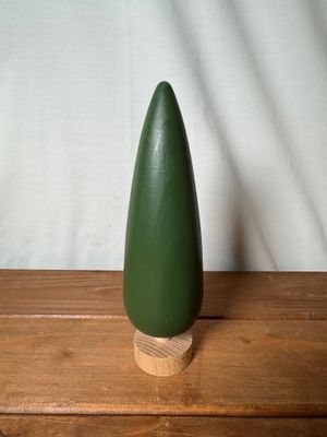 Wood Green Tree on Natural Base Lg