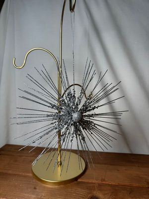 3D Silver Glitter Starburst Ornament