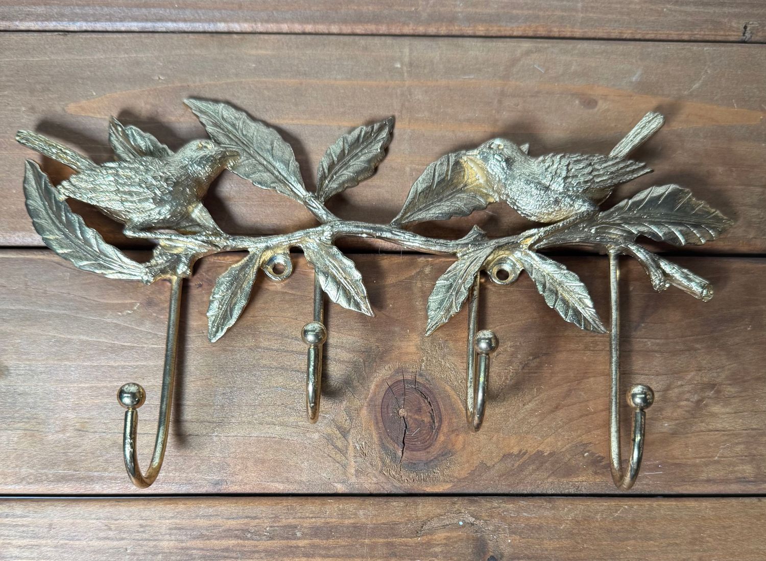 Gold Metal Bird Wall Hook