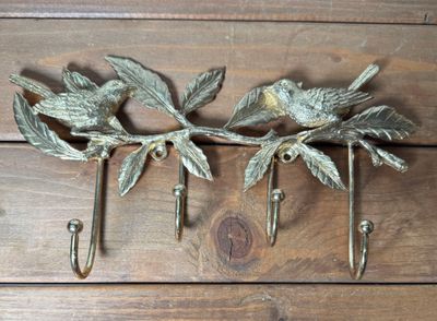 Gold Metal Bird Wall Hook