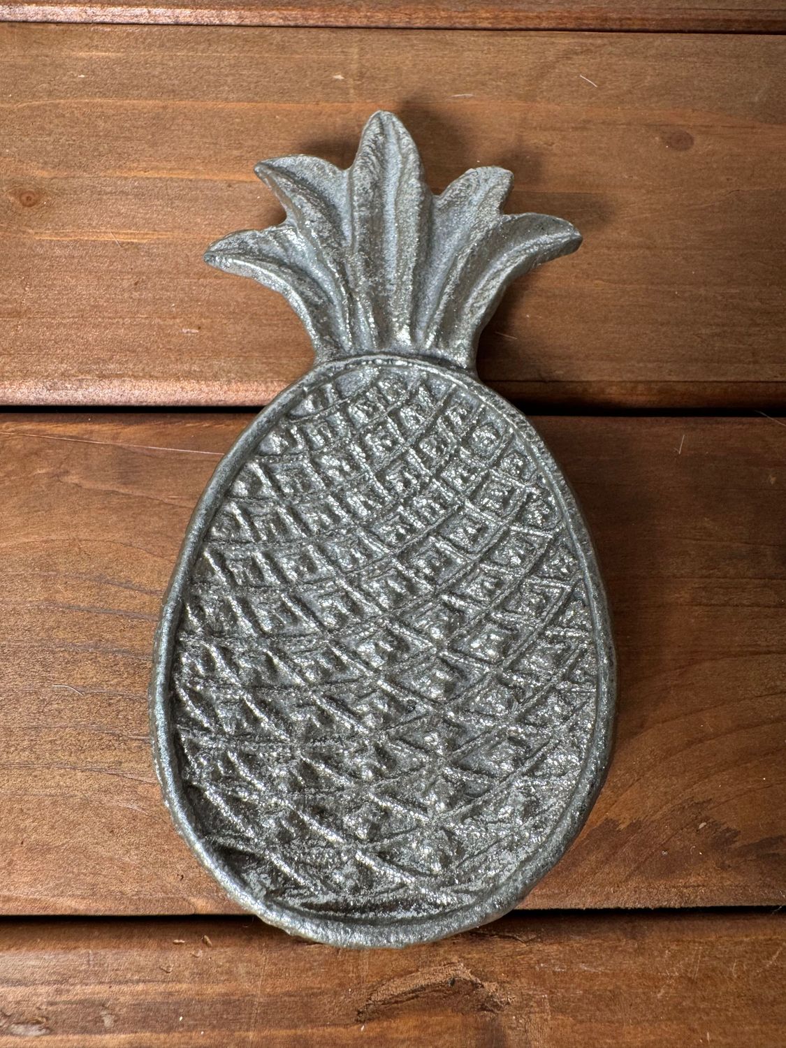Metal Silver Pineapple Dish Metal Silver Pineapple Dish
