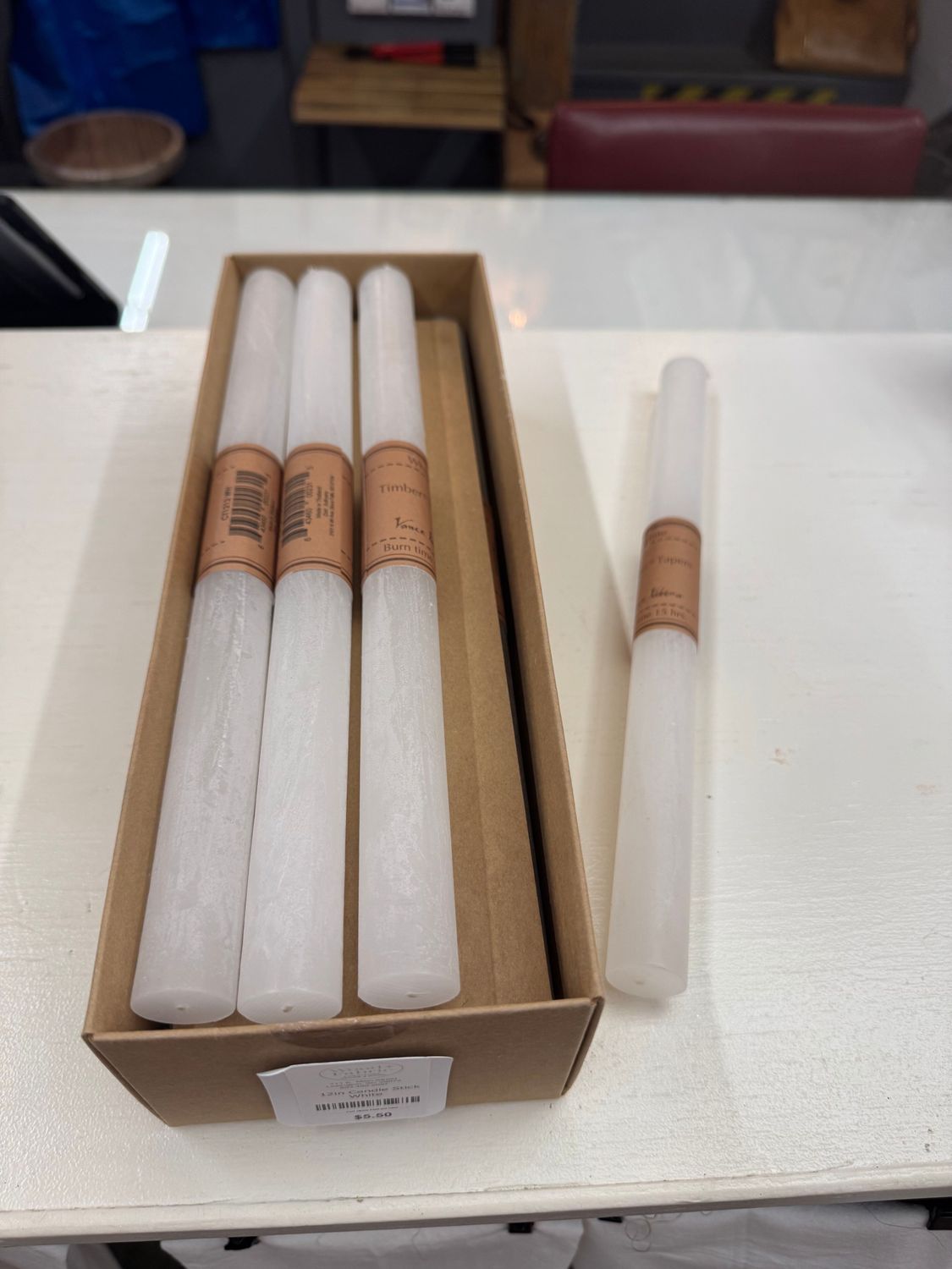 12in Candle Stick White 12in Candle Stick White