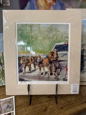 Kathy Morganelli - &quot;Edisto Hogan Dogs&quot; Matted 16&quot; x 18&quot;T