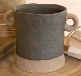 Ceramic Vase w/Ring Handles Med