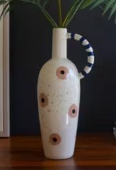 Graphic Ceramic Urn w/Single Handle Graphic Ceramic Urn w/Single Handle