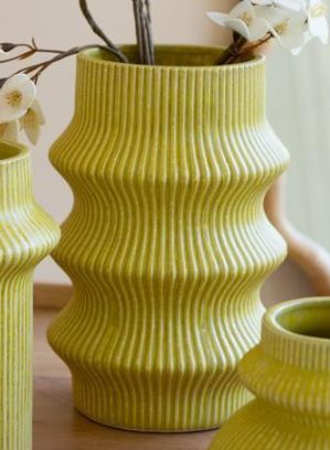 Chartreuse Ceramic Vase Lg Chartreuse Ceramic Vase Lg