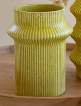 Chartreuse Ceramic Vase Med Chartreuse Ceramic Vase Med