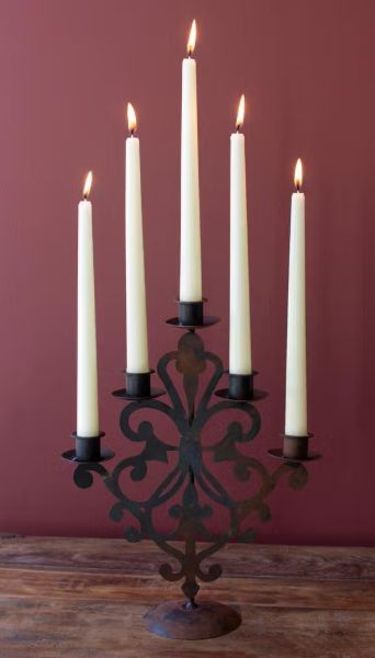 Decorative Iron Taper Candelabra Sm Decorative Iron Taper Candelabra Sm
