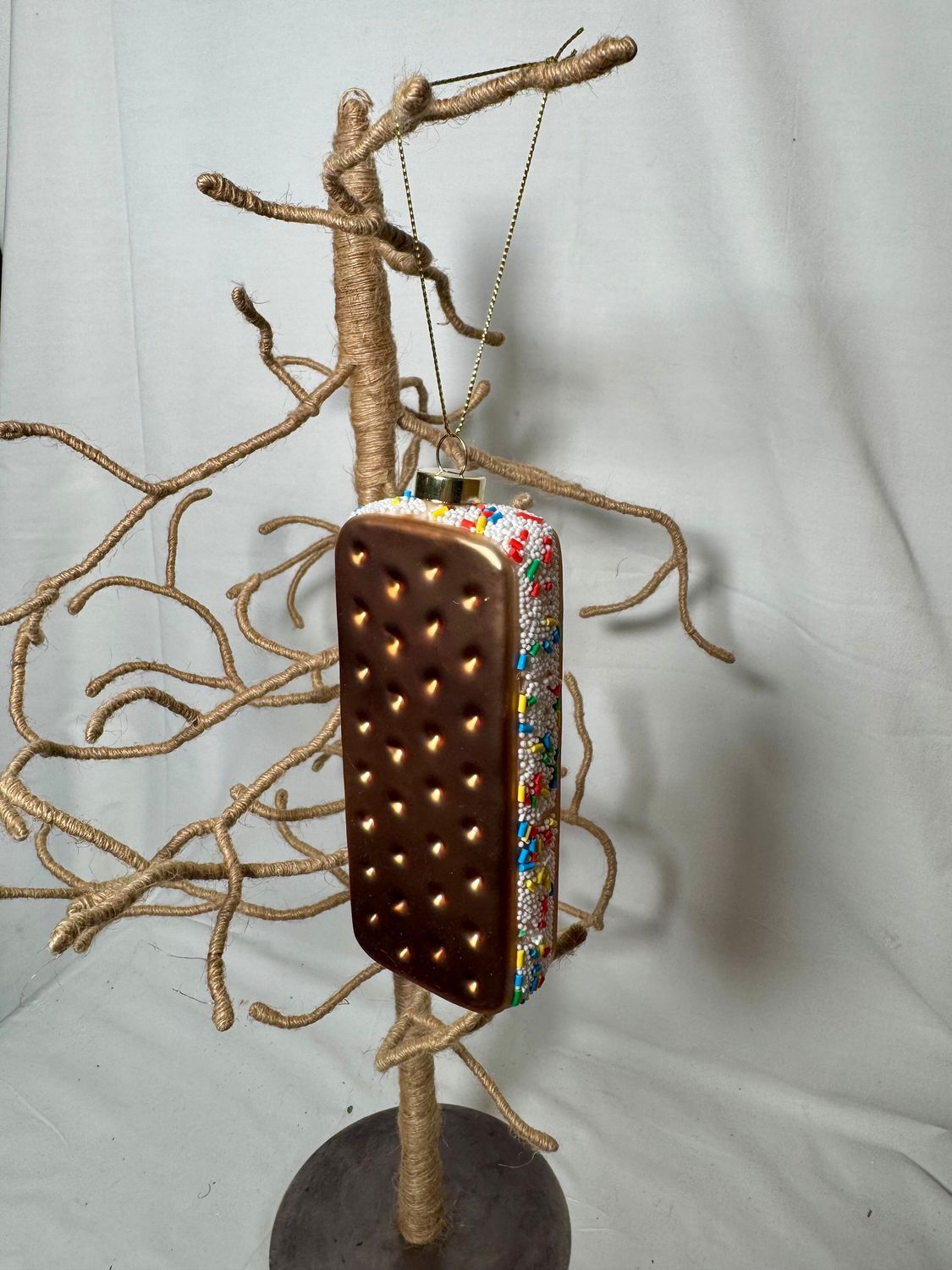 Glass Ice Cream Sandwich Ornament Glass Ice Cream Sandwich Ornament