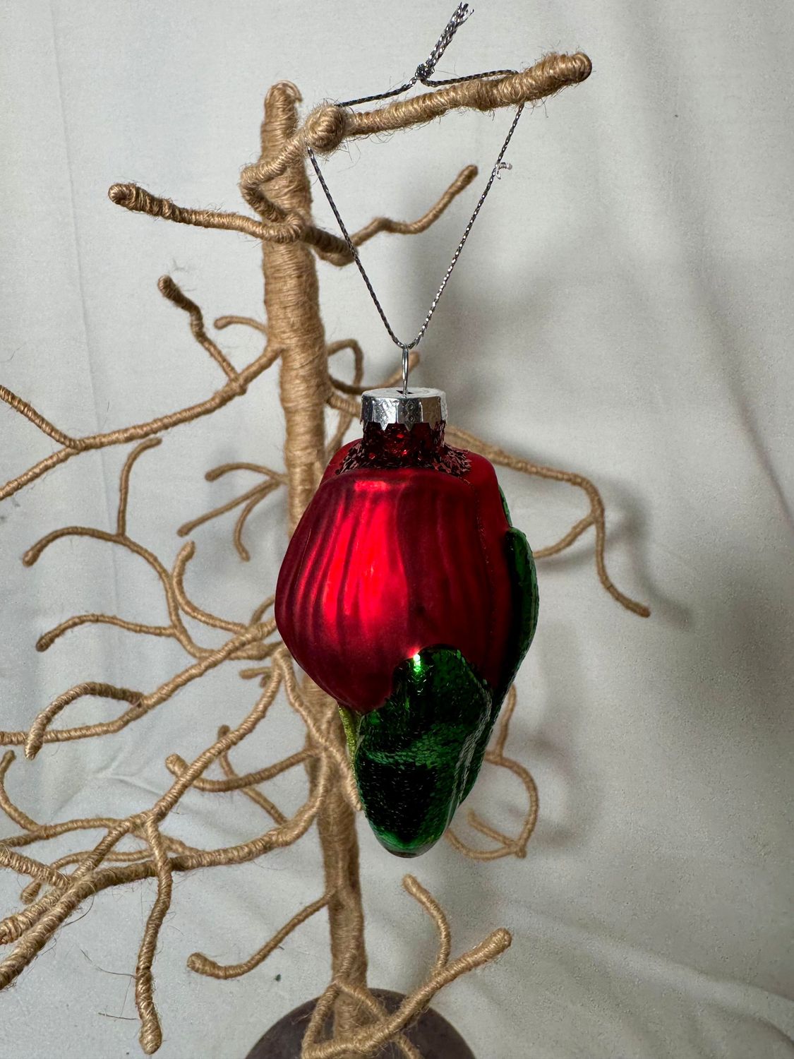 Glass Tulip Ornament - Red Glass Tulip Ornament - Red