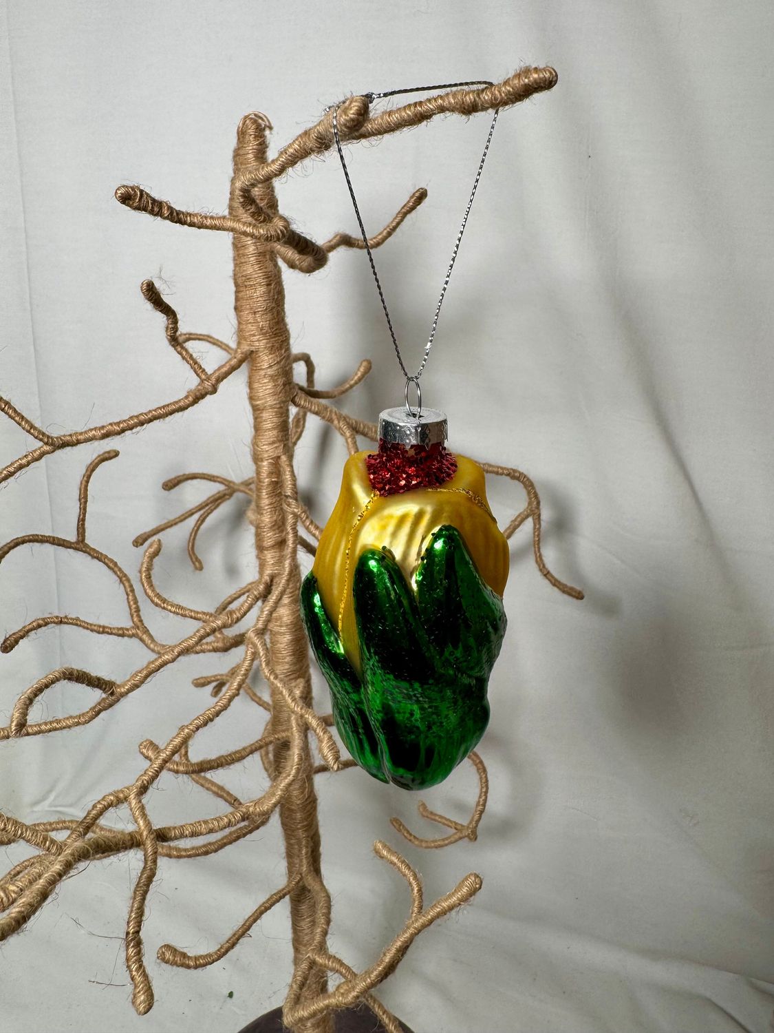 Glass Tulip Ornament - Yellow