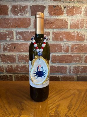 Oyster Shell BC - Hand Painted - Holiday Blue Crab II Oyster Shell BC - Hand Painted - Holiday Blue Crab II