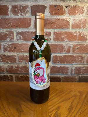 Oyster Shell BC - Hand Painted - Holiday Flamingo I Oyster Shell BC - Hand Painted - Holiday Flamingo I