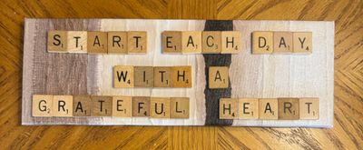 Grateful Heart Scrabble Canvas Wall Plaque 12"L x 4"H Grateful Heart Scrabble Canvas Wall Plaque 12"L x 4"H