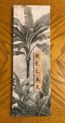 Relax Scrabble Canvas Wall Plaque 4"L x 12"H Relax Scrabble Canvas Wall Plaque 4"L x 12"H
