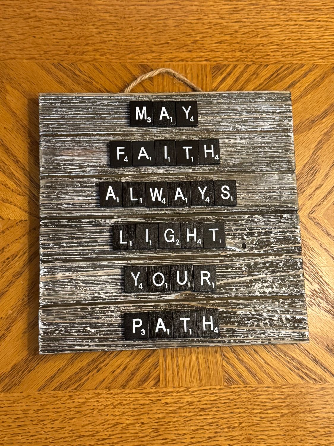 Light Your Path Scrabble Lg Wall Plaque 8"L x 8"H Light Your Path Scrabble Lg Wall Plaque 8"L x 8"H