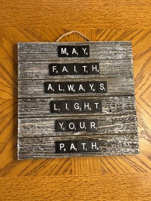 Light Your Path Scrabble Lg Wall Plaque 8"L x 8"H Light Your Path Scrabble Lg Wall Plaque 8"L x 8"H