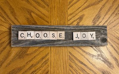 Choose Joy Scrabble Wall Plaque 9.5"L x 2"H Choose Joy Scrabble Wall Plaque 9.5"L x 2"H