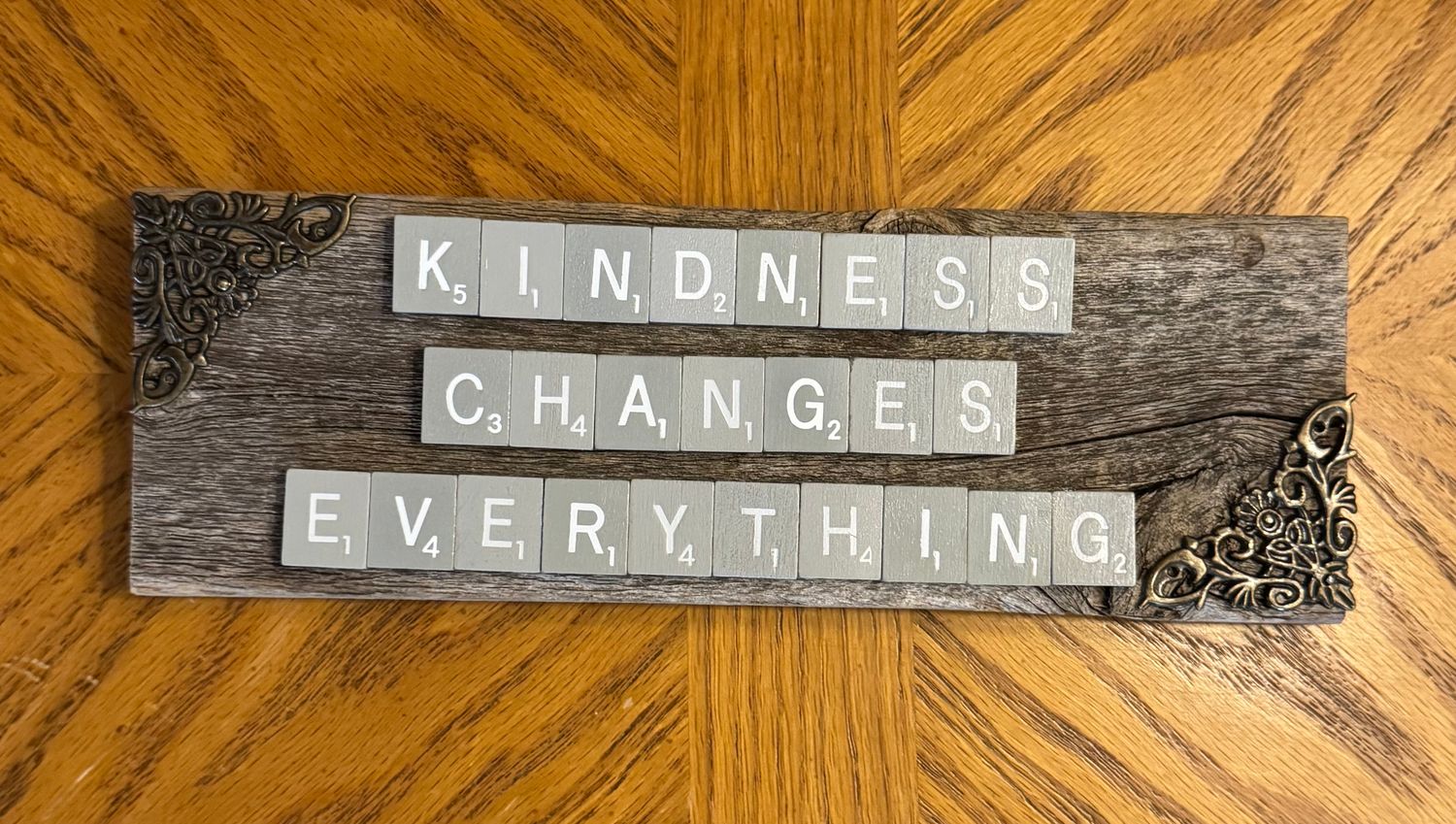 Kindness Scrabble Large Wall Plaque 10"L x 3.5"H Kindness Scrabble Large Wall Plaque 10"L x 3.5"H