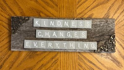 Kindness Scrabble Large Wall Plaque 10"L x 3.5"H Kindness Scrabble Large Wall Plaque 10"L x 3.5"H