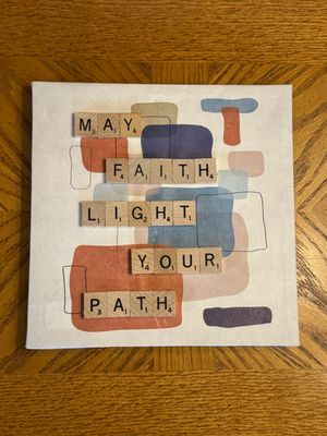 Light Your Path Scrabble Canvas Wall Plaque 8.5"L x 8.5"H Light Your Path Scrabble Canvas Wall Plaque 8.5"L x 8.5"H