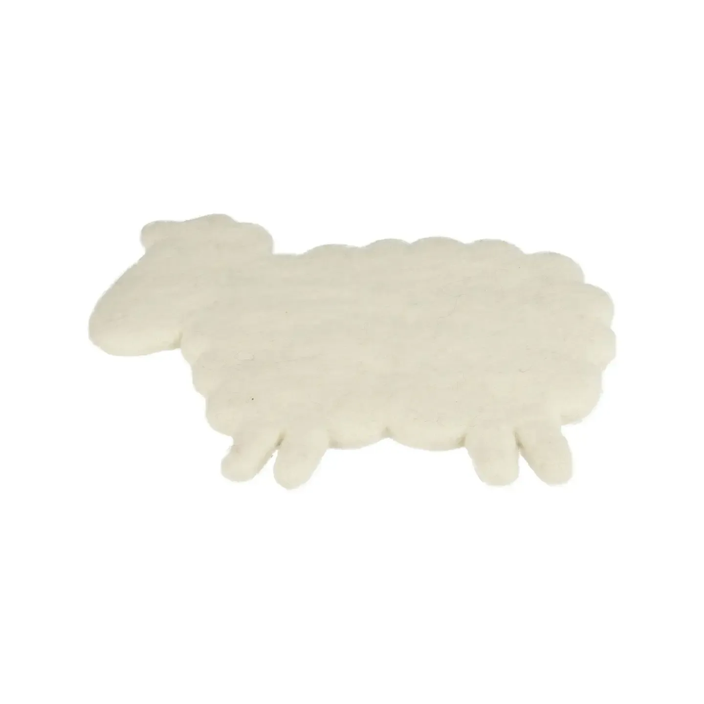 White Felt Sheep Trivet White Felt Sheep Trivet