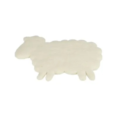 White Felt Sheep Trivet